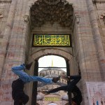 Acrobats Performers playing around Istanbuil entertainment