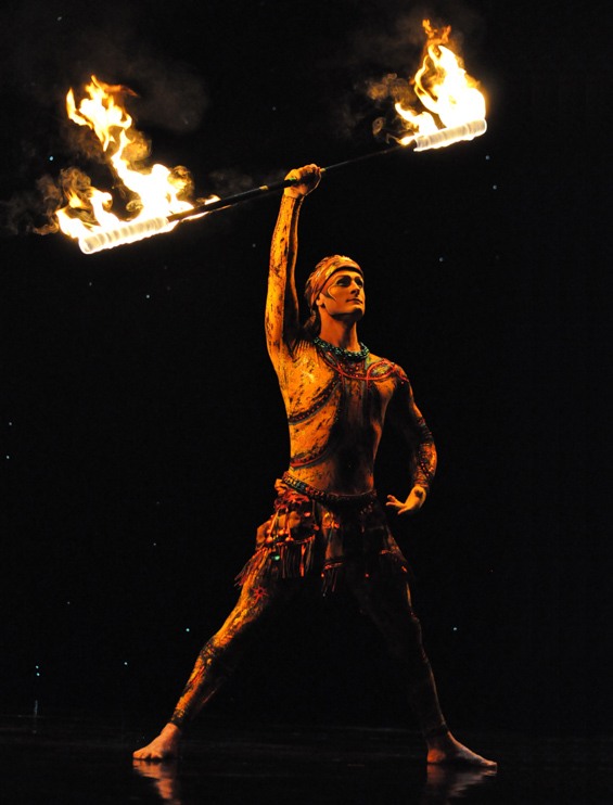 fire performer cirque du soleil act