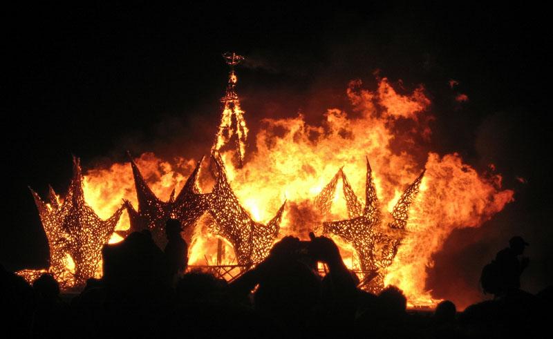 burning man temple burn