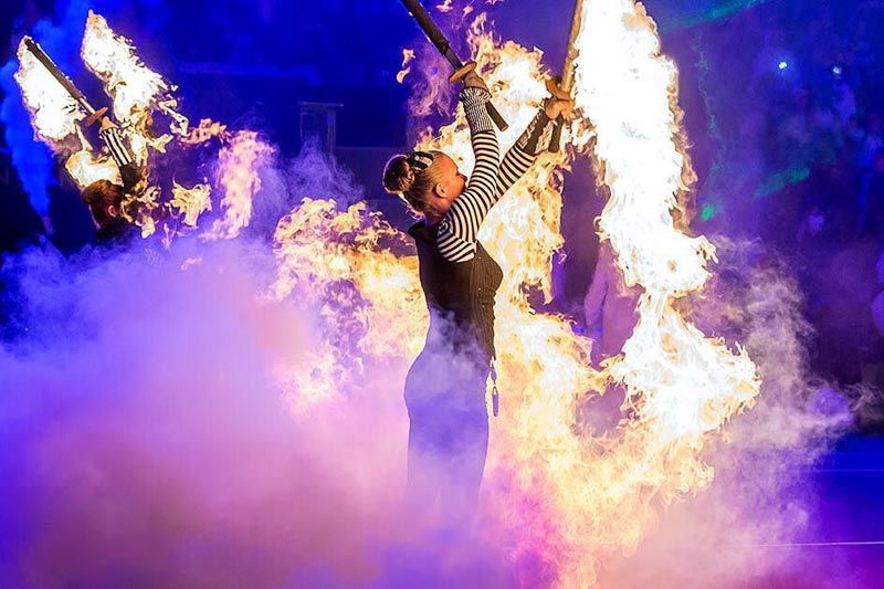 Fire Dance in Qatar for Tennis Open