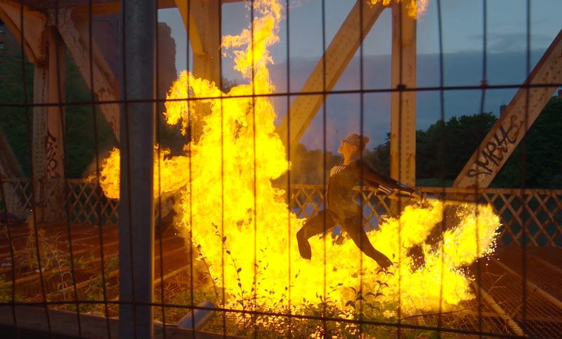 Fire show by Fire dancer couple Spark Fire